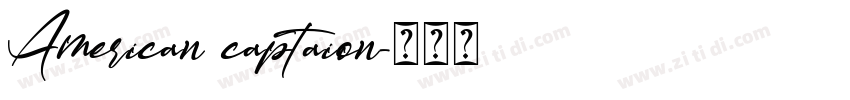 American captaion字体转换